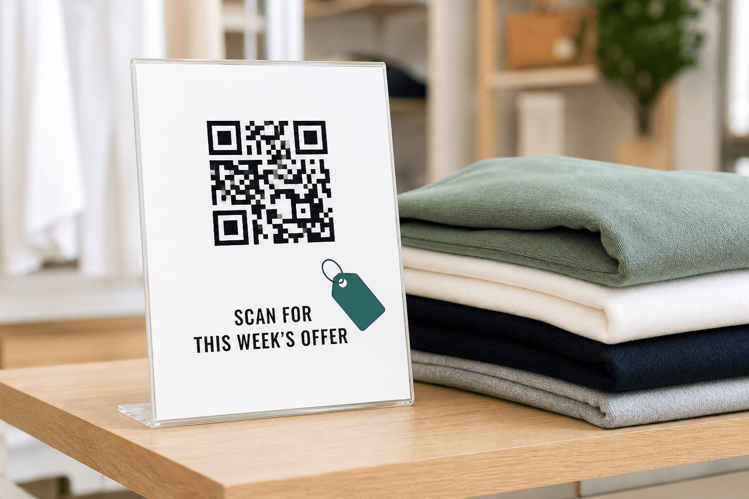 Dynamic QR code for retail — Promotions on rotation